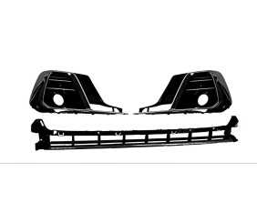 Решітки протитуманних фар з нижньою решіткою бампера S-Style Horch (2022-2026, 2-20261 шт, Чорний) для Ауди A8 2018- рр