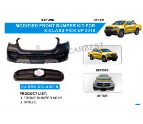 Передній бампер з решіткою (стиль AMG) для Mercedes X class 2017-2020 рр