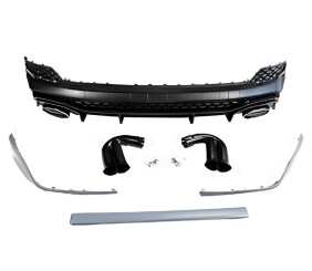 Задній дифузор з насадками QRS-Style (2.0) для Ауди Q3 2019- рр