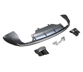 Задній дифузор з насадками QS-Style для Ауди Q5 2008-2017 рр