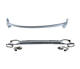 Задній дифузор з насадками QRS-Style (2017-2020) для Ауди Q5 рр