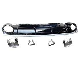 Задній дифузор з насадками QRS-Style (Sport, 2015-2019) для Ауди Q7 2015- рр