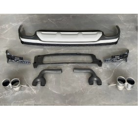 Задній дифузор з насадками QRS-Style (2020-2026, Сірий) для Ауди Q7 2015- рр