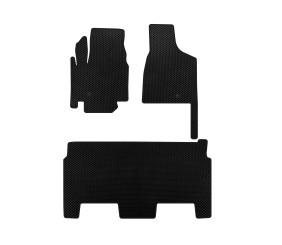 Килимки EVA (2008-2020, 8-ми місний/Комплектація SXT, Чорний) для Dodge Grand Caravan V рр