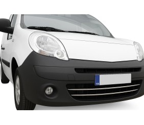 Накладки на передній бампер (2 шт, нерж) для Renault Kangoo 2008-2020 рр