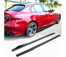 Бокові пороги V3 (для Base/Sport, Карбон) для Alfa Romeo Giulia 2016-2022 рр