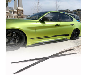 Бокові пороги V1 (для Base/Sport, Карбон) для Alfa Romeo Giulia 2016-2022 рр