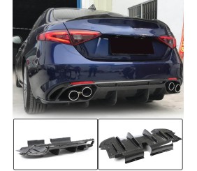 Дифузор заднього бампера V1 (для Base, Карбон) для Alfa Romeo Giulia 2016-2022 рр