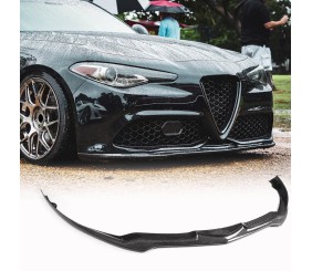 Накладка на передній бампер Lip V2 (для Sport, Карбон) для Alfa Romeo Giulia 2016-2022 рр