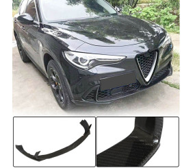 Передня лип накладка (для Base, 2017-2023, Карбон) для Alfa Romeo Stelvio 2016- рр