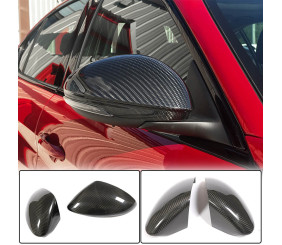 Накладки на дзеркала (2017-2023, Сухий карбон) для Alfa Romeo Stelvio 2016- рр