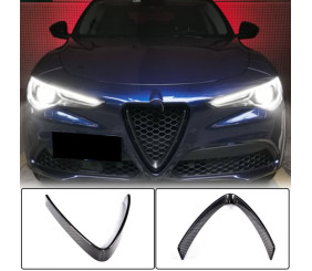 Накладка на решітку радіатора (2017-2023, Сухий карбон) для Alfa Romeo Stelvio 2016- рр