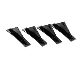 Універсальний задній дифузор тип-G (4шт, чорний глянець, ABS-пластик)