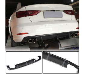 Дифузор заднього бампера V1 (для Base SD 2012-2016, Карбон) для Ауди A3 рр