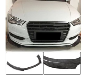 Накладка на передній бампер Lip V1 (для Base 2012-2016 SD, Карбон) для Ауди A3 рр