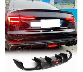 Дифузор заднього бампера (для Base SD 2015-2019, Карбон) для Ауди A4 B9 рр