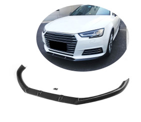 Накладка на передній бампер Lip V1 (для Base SD 2015-2019, Карбон) для Ауди A4 B9 рр