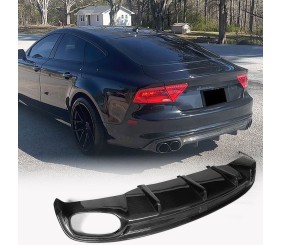 Дифузор заднього бампера V2 (для S-Line, 2010-2014, Карбон) для Ауди A7 рр