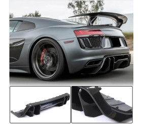 Дифузор заднього бампера V1 (2015-2020, Карбон) для Ауди R8 2015- рр