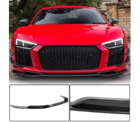 Накладка на передній бампер Lip V3 (2015-2020, Карбон) для Ауди R8 2015- рр