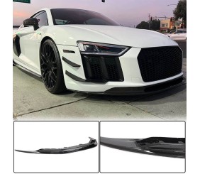 Накладка на передній бампер Lip V2 (2015-2020, Карбон) для Ауди R8 2015- рр