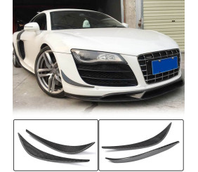 Накладки на передній бампер (Карбон) для Ауди R8 2006-2015 рр