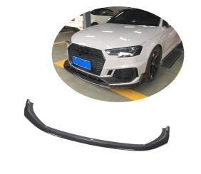 Накладка на передній бампер Lip V1 (для RS4 Avant 2019-2021, Карбон) для Ауди A4 B9 рр