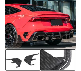 Накладки на вентиляційні отвори заднього бампера (для RS7 2018-2022, Сухий карбон) для Ауди A7 2018- рр