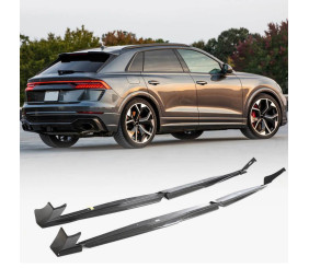 Бокові пороги (Карбон) для Ауди Q8 2018- рр