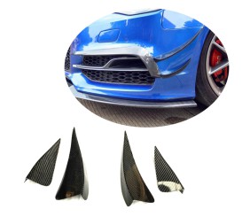 Накладки на передній бампер (для S-Line SD 2012-2016, Карбон) для Ауди A3 рр