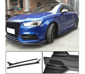 Бокові пороги V4 (для S-Line SD, Карбон) для Ауди A3 2012-2020 рр