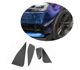 Накладки на передній бампер (для S-Line SD 2017-2020, Карбон) для Ауди A3 рр