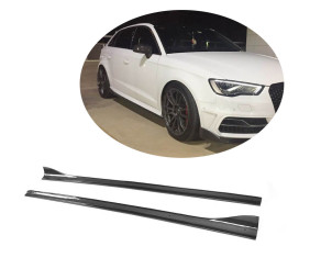 Бокові пороги (для S-Line HB 2012-2016, Карбон) для Ауди A3 рр