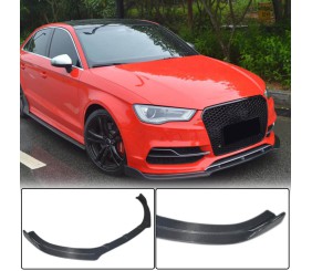 Накладка на передній бампер Lip V3 (для S-Line SD 2012-2016, Карбон) для Ауди A3 рр