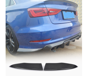 Накладки на задній бампер Flap (для S-Line SD 2012-2016, Карбон) для Ауди A3 рр