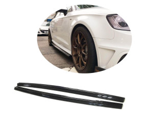 Бокові пороги V1 (для S-Line HB, Карбон) для Ауди A3 2012-2020 рр