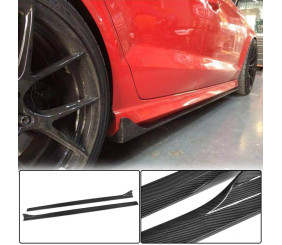 Бокові пороги V2 (для S-Line SD, Карбон) для Ауди A3 2012-2020 рр