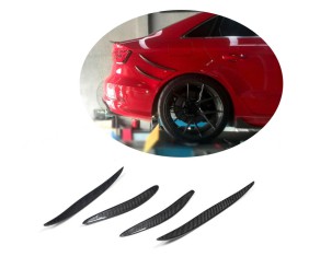 Накладки на задній бампер (для S-Line SD 2012-2016, Карбон) для Ауди A3 рр