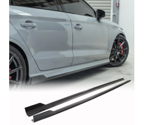Бокові пороги V1 (для S-Line SD, Карбон) для Ауди A3 2012-2020 рр
