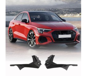 Накладки на передній бампер (для S-Line SD 2020-2023, Карбон) для Ауди A3 2020- рр