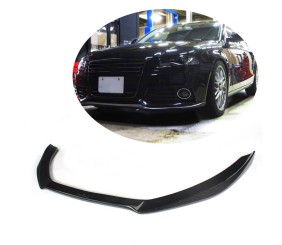 Накладка на передній бампер Lip (для S-Line 2007-2011, Карбон) для Ауди A4 B8 рр