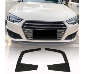 Накладки на протитуманні фари V3 (для S-Line SD 2015-2019, Карбон) для Ауди A4 B9 рр