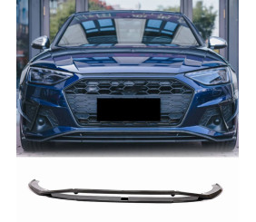 Накладка на передній бампер Lip V2 (для S-Line SD 2019-2024, Карбон) для Ауди A4 B9 рр