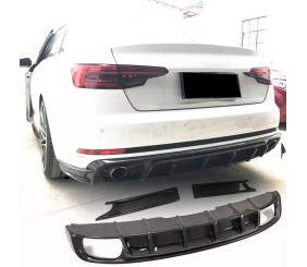 Дифузор заднього бампера (для S4 2017-2020, Карбон) для Ауди A4 B9 рр