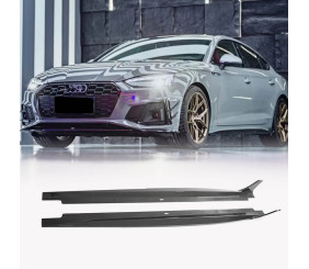 Бокові пороги 2021-2025 V2 (для Sportback, Карбон) для Ауди A5 рр