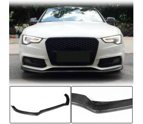 Накладка на передній бампер Lip V1 (для S-Line 2012-2015, Карбон) для Ауди A5 рр