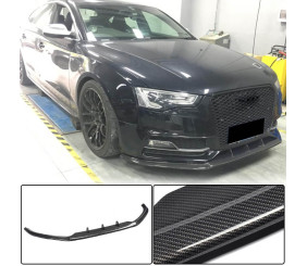 Накладка на передній бампер Lip V4 (для S-Line 2012-2015, Карбон) для Ауди A5 рр