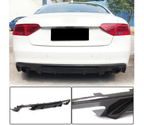 Дифузор заднього бампера V2 (для S-Line 2012-2015, Карбон) для Ауди A5 рр