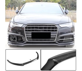 Накладка на передній бампер Lip Карбон V3 (для S-Line 2014-2018) для Ауди A6 C7 рр