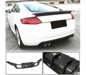 Дифузор заднього бампера (для Base, 2014-2019, Карбон) для Ауди ТТ рр